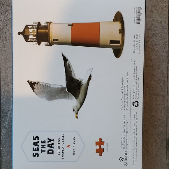 SEAS THE DAY - Set of Two Shaped Puzzles by Galison - Picture 2 of 4
